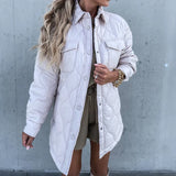 Pocket Casual Cotton Coats Woman Jackets 2025 New Loose Buttoned Thick Parkas Coat