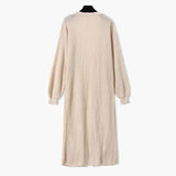 Casual Long Knitted Cardigan women sweater Jacket V-Neck Full Cardigans
