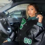 Women's High Street Hip Hop Loose Stitching 2025 Autumn New Oversized Coat