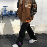 Women's High Street Hip Hop Loose Stitching 2025 Autumn New Oversized Coat