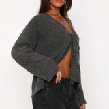Flashback Knit Cardigan Charcoal