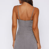 Excuse Me, Darling Mini Dress Grey