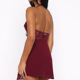 Diamonds Are Forever Mini Dress Burgundy