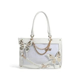Y2K Labyrinth Butterfly Spider Web Chain DIY Transparent Lolita Gothic Bag