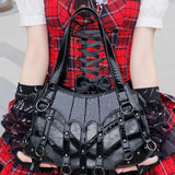 Y2K High Capacity Gothic Chic Popular Rivet Cool Punk Crossbody Bag