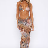 Luminous Maxi Skirt Safari Chaos