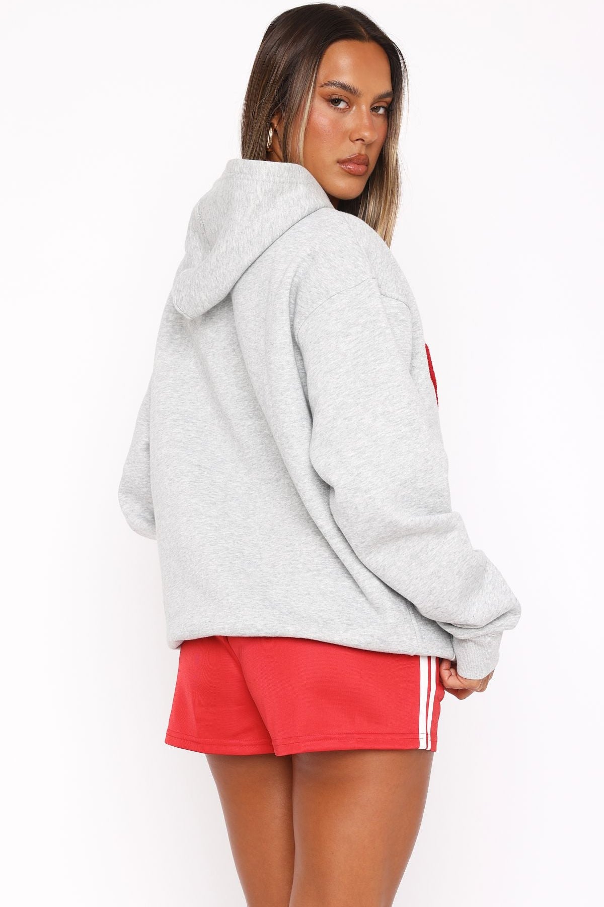 Give It Away Oversized Hoodie Dark Grey Marle