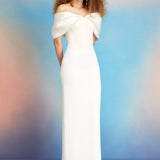 Off-Shoulder Slim Fitted Maxi Party Dress