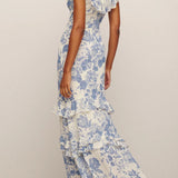 Elegant Ruffle Floral Dress