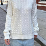 Minimalist Solid Long Sleeve Sweater