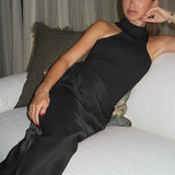 Cutout Sleeveless Slim Fit Maxi Dress