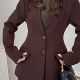 Elegant Chic Shrug Pocket Blazer