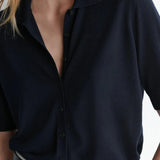 Short Sleeve Polo Cardigan