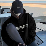 Letter Print Loose Fit Hoodie