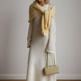 Knit Cardigan Sleeveless Dress Two Piece Set