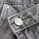 Asymmetric High Waist Straight Jeans