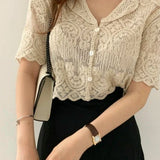 Lace Embroidery Sheer Cardigan