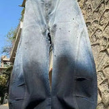 Unisex Gradient Streetwear Jeans