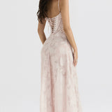 Lace Tie-Strap Romantic Maxi Dress