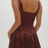 Lace Trim Polka Dot Cami Mini Dress