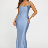 Back Tie Ruched Midi Party Dress