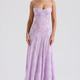 Lace Tie-Strap Romantic Maxi Dress