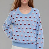 Casual Sailboat Jacquard Pullover Sweater