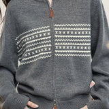 Vintage Jacquard Knit Sweater