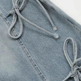 Vintage Bow Tie Baggy Denim Jeans