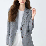 Printed Longline Casual Blazer