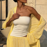 Casual Long Cardigan with Lantern Pants Two Piece Pants Set