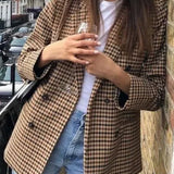 Vintage Plaid Longline Blazer