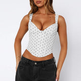 V-Neck Polka Dot Bustier Corset