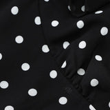 Polka Dot V-Neck Mesh Bodycon Mini Dress