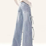 Vintage Bow Tie Baggy Denim Jeans