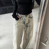 Vintage Straight Tie Dye Jeans
