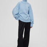 Cozy Half Zip Knit Sweater