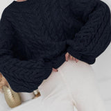 Vintage Chunky Knit Cable Sweater