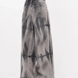 Tie-Dye Loose Straight-Leg Jeans