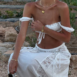 Solid Cutout Waist Bikini Cover Up Beach Skirt Set