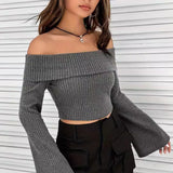 Chic Slim Fit Off Shoulder Sweater