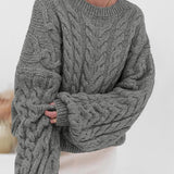 Vintage Chunky Knit Cable Sweater
