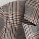 Plaid Short Casual Blazer