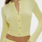 Knitted Slim Fit Button Cardigan