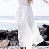 Flare Sleeve Off Shoulder Boho Dress
