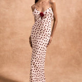 Color Block Lace Trim Cami Maxi Dress