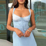 Backless Lace Panel A-line Cocktail Dress