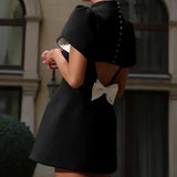 Fia | Elegant Petal Sleeves Mini Dress