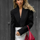 Retro Stripe Slim Fit Blazer