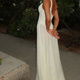 Spaghetti Strap Mesh Maxi Dress